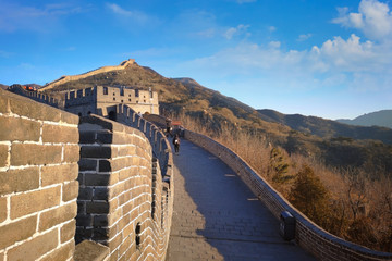 The Great wall of China at Badaling site in Beijing, China
