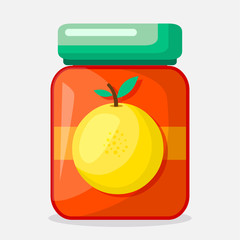 a bottle of vitamin c vector illustration in flat style