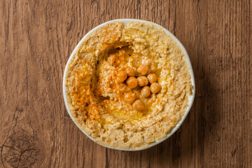 フムス　中東料理　chickpeas and olive oil sauce (hummus)