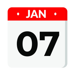 07 January calendar icon