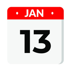 13 January calendar icon