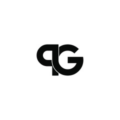 pg letter original monogram logo design