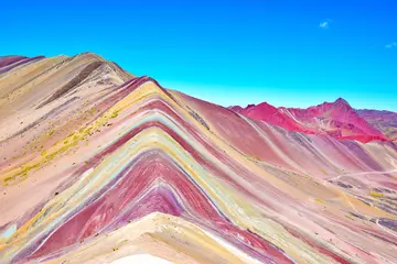 Wall murals Vinicunca Rainbow Mountain in the Cusco region Peru.