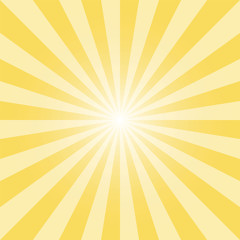 Sunburst background template. Soft yellow rectangular recto backdrop design. Royal yellow sunbeam background design for various purposes.