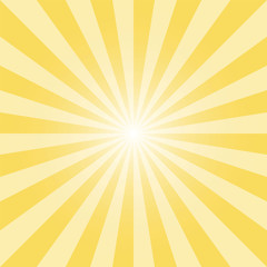 Sunburst background template. Soft yellow rectangular recto backdrop design. Royal yellow sunbeam background design for various purposes.