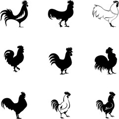 set of rooster
