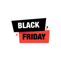 Vector Flat Black Friday Label