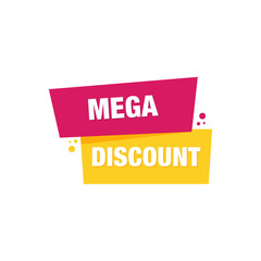 Vector Flat Mega Discount Label