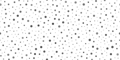 Seamless pattern with random black dots on white background. Vector.