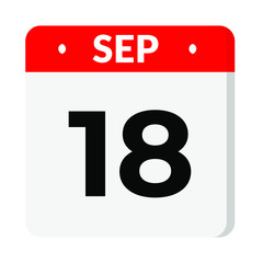 18 September calendar icon