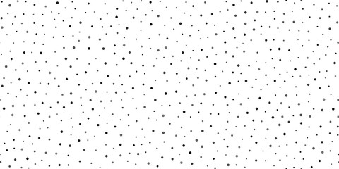 Seamless pattern with random black dots on white background. Vector. - obrazy, fototapety, plakaty