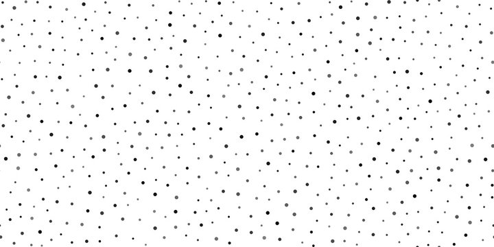 Seamless pattern with random black dots on white background. Vector.