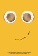 Coffee Poster Advertisement Flayers Vector Illustration
