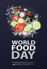 World food day Poster Design Template Vector Illustration