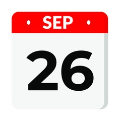 26 September calendar icon