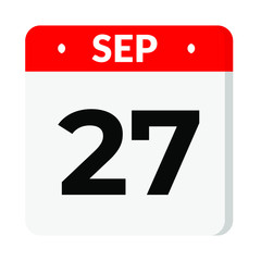 27 September calendar icon