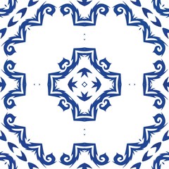 Portuguese ornamental azulejo ceramic.