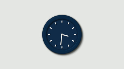 12 hours counting down 3d wall clock icon on white background