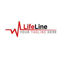 heart and heartbeat symbol lifeline illustration vector logo design.
