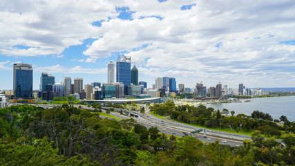 Fototapeta na wymiar Perth skyline in Western Australia