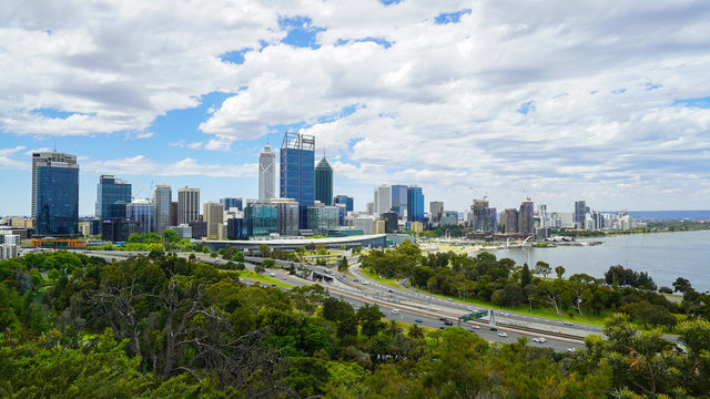 Perth skyline in Western Australia