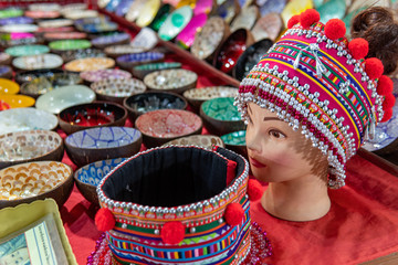 Fancy Northern Thai Head pieces for sale at Chiang Rai Night Bazaar