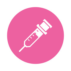 medical syringe icon, block style