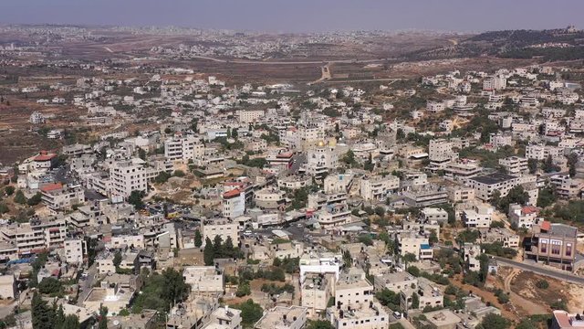 Aerial View over Palestinian Town Biddu Near Jerusalem
Drone, August,2020,Israel
