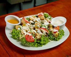 Caesar salad with grilled chicken