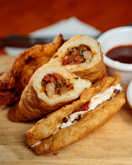 shrimp patties with hot sauce