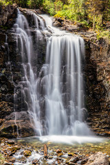 Fototapeta na wymiar Beautiful Long Exposure Waterfall in Colorado