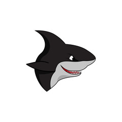 shark head logo illustration design