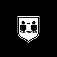 Mentoring concept icon isolated on dark background