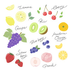 かわいいフルーツのイラスト詰め合わせ