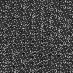 Abstract drawing seamless pattern. Monochrome Black and white ornament. Perfect for your design: fabric, wallpaper, background image, wrapping paper