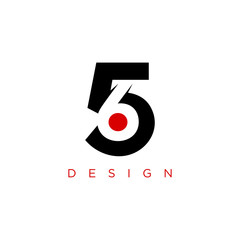 56 number letter logo icon designs vector - obrazy, fototapety, plakaty