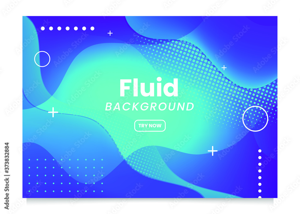 Poster realistic abstract 3d poster with fluid shapes on colorful background . isolated vector elements