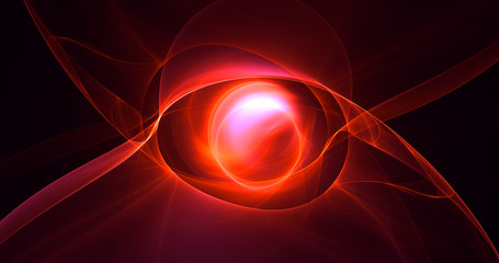 3D rendering abstract multicolor fractal light background