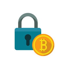 Bitcoin lock icon