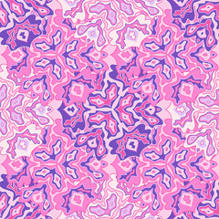 Abstract tileable floral seamless pattern design.