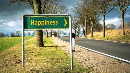 Street Sign to Happiness