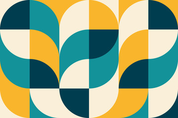 Abstract vector geometric pattern, background design in Bauhaus style, for web design, business card, invitation, poster, cover.