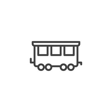recommend clip art: Passenger train line icon. linear style sign for mobile concept and web design. Tram transportation outline vector icon. Symbol, logo illustration. Vector graphics