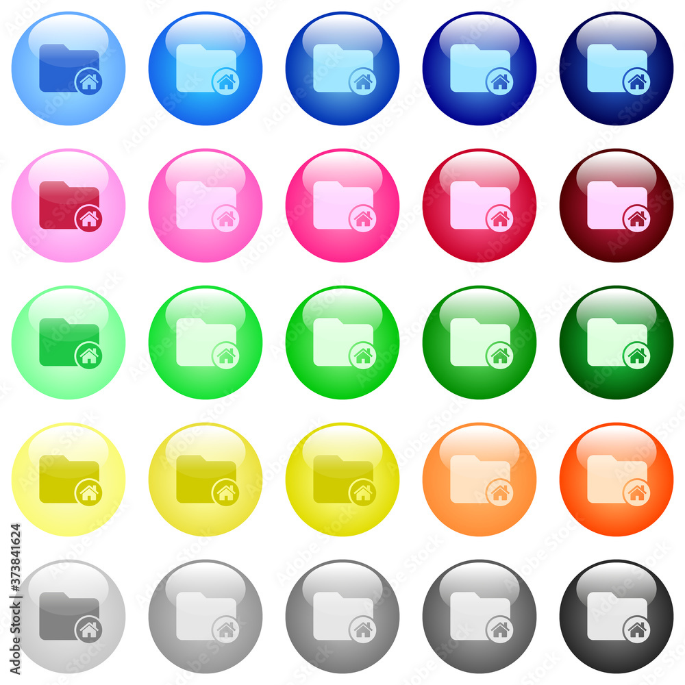 Poster home directory icons in color glossy buttons
