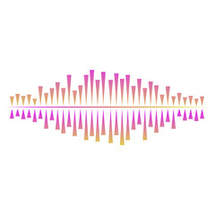 
Ultrasonic waves vector, music sound in trendy flat design 
