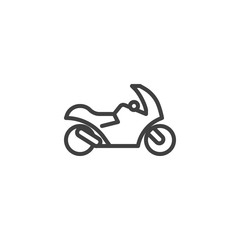 Fototapeta premium Motorcycle, motorbike line icon. linear style sign for mobile concept and web design. Race bike outline vector icon. Symbol, logo illustration. Vector graphics