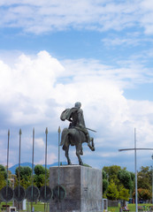 Photograph of the Statue of Alexander The Great monument, in Thessaloniki, Greece, on a clear summer day