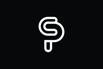 Minimal Innovative Initial CP logo and PC logo. Letter CP PC creative elegant Monogram. Premium Business logo icon. White color on black background