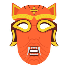 
A traditional tribal face mask vector, symbol of spirituality 
