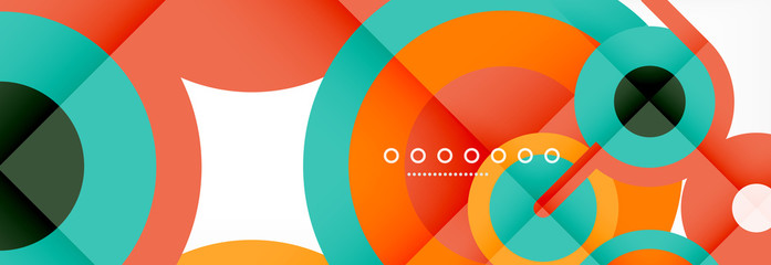 Fototapeta premium Circles and lines abstract background for covers, banners, flyers and posters and other templates